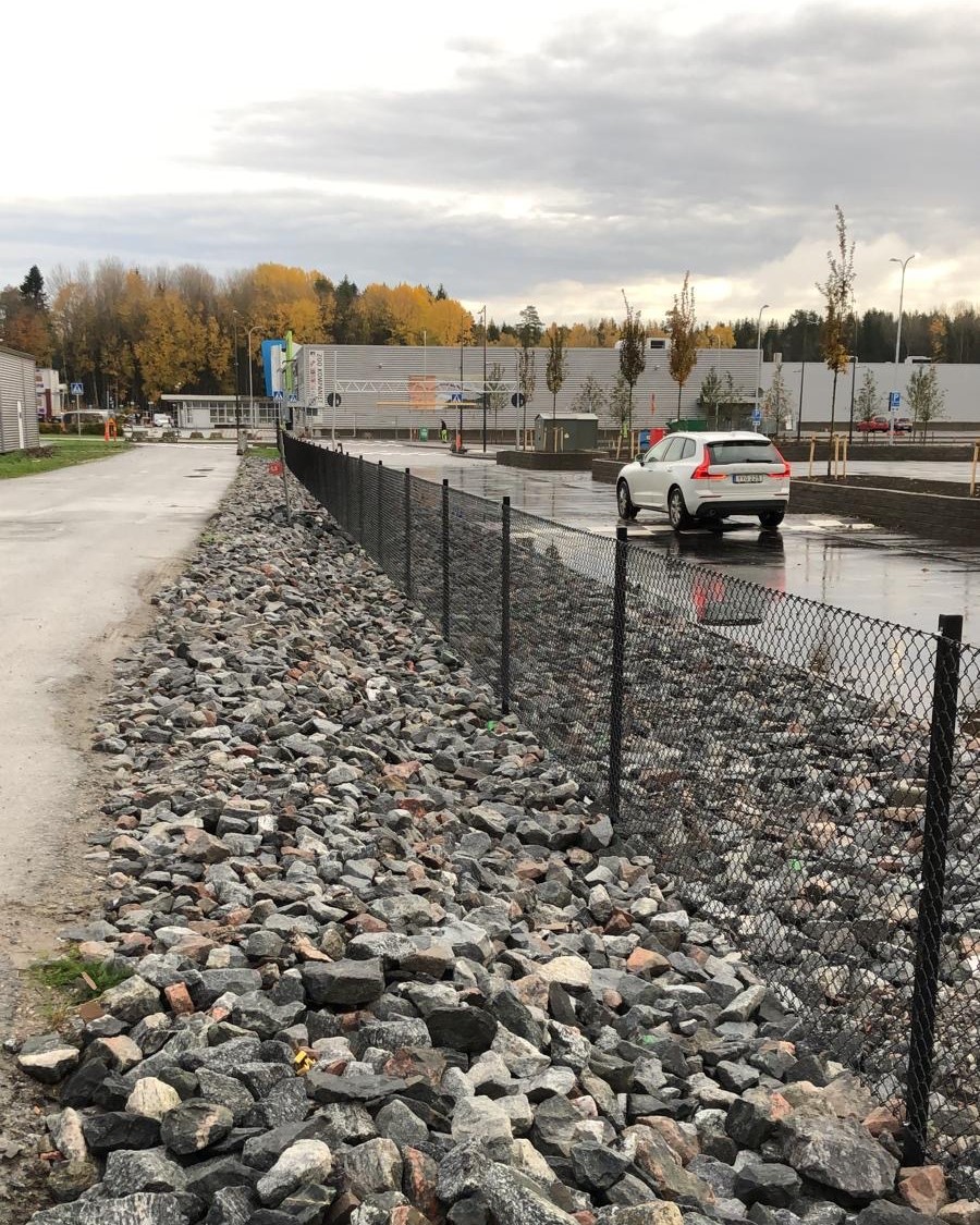 Avgränsning med förskolestängsel 